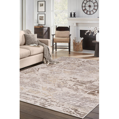 Tapis performance tissé à la machine Mira Sienna - 8 pi 10 po x 13 pi