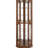 Lights, Mirrored, Adjustable 6 Shelf Cabinet, Walnut Exhibitionstand Curio Cabinet In Walnut, Exhibit-220103031