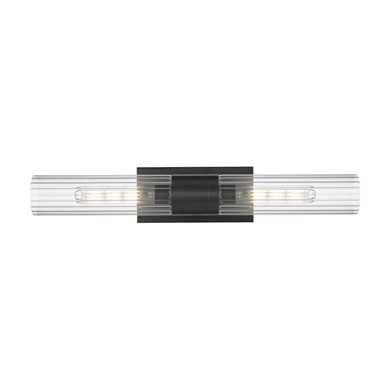 Mahlik 2 - Light Dimmable Vanity Light, Clear, Matte Black