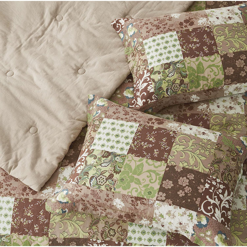 Queen Brown Cotton Down Alternative Bohemian Comforter Set