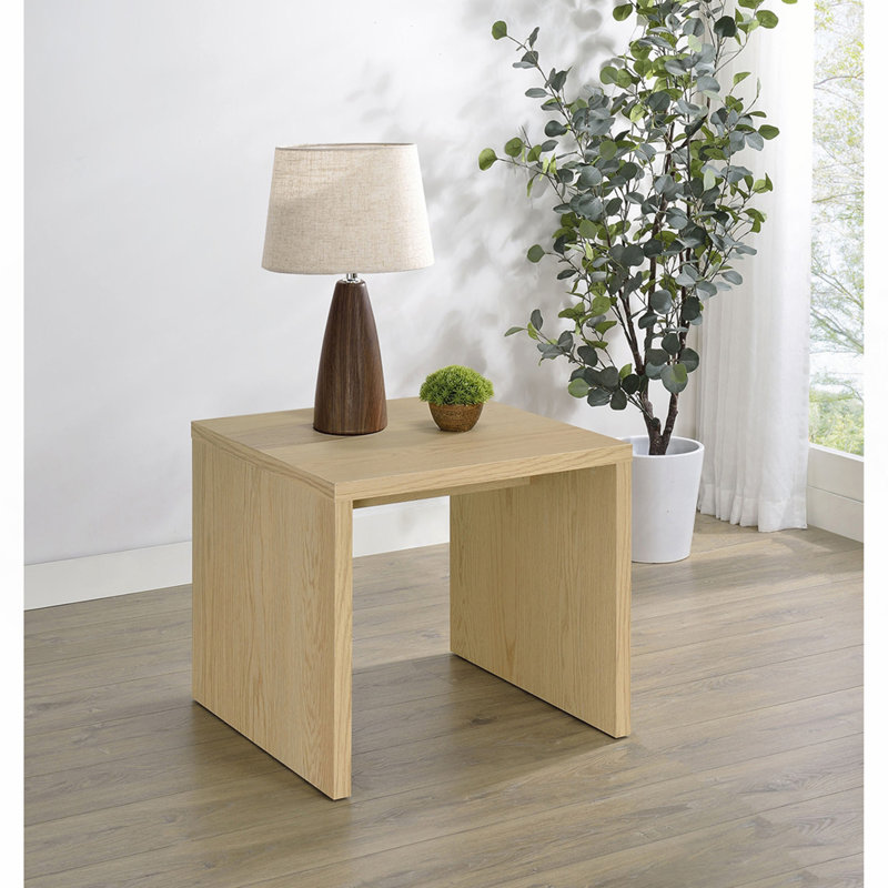 Light Oak Accent Side End Table