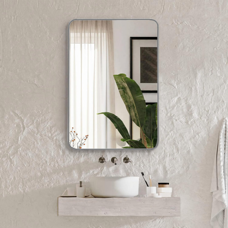 Miroir de salle de bain 22x30, Argent argent