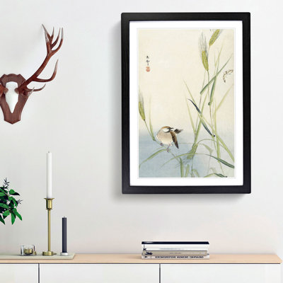 Bird & Butterfly by Ohara Koson - Framed Print