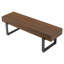 Banc en bois avec pieds en métal-131379888