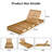 Adjustable Solid Wood Outdoor Lounge Chair with Reclining Back and Slatted Design