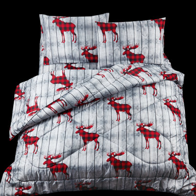 Ensemble d'édredon réversible Daly Moose