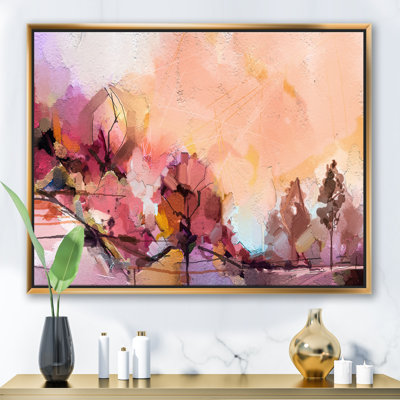 «Autumn Colored Forest Treescape XX», reproduction d'art sur toile