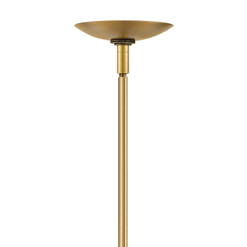 Warby Single Light Orb Pendant Light, 14.25" H x 13.5" W x 13.5" D, Heritage Brass, Clear