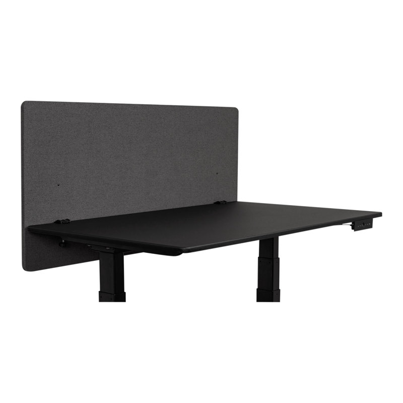 Ash Gray Acoustic Desk Divider with Clamp-on Design