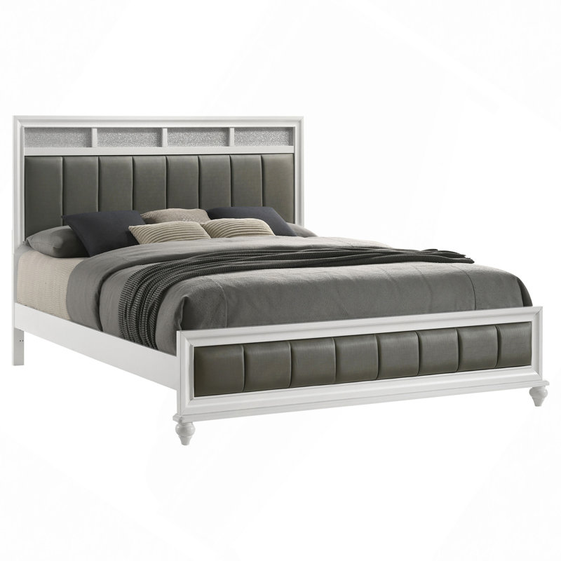 Upholstered Panel Bed, King