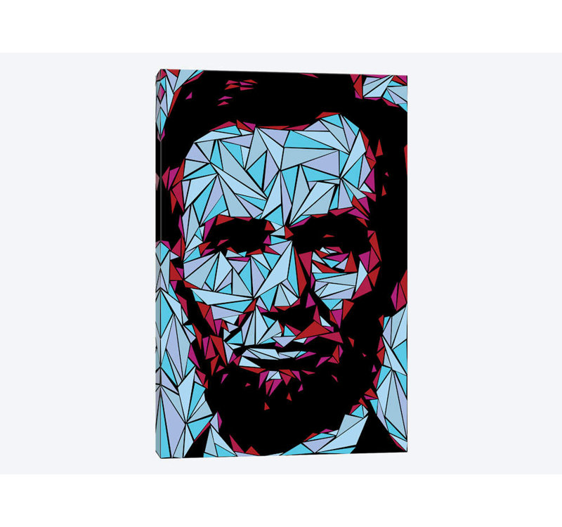 « abraham lincoln ii », impression sur toile, H 60 po x l 40po x P 1,5 po, Toile tendue, Pas de tapis
