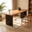 Bureau d'écriture rectangulaire simple en bois massif rétro-385843928-385843930