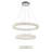 4-Light 3-Tier Dimmable Chrome LED Chandelier With Clear Crystal Accents
