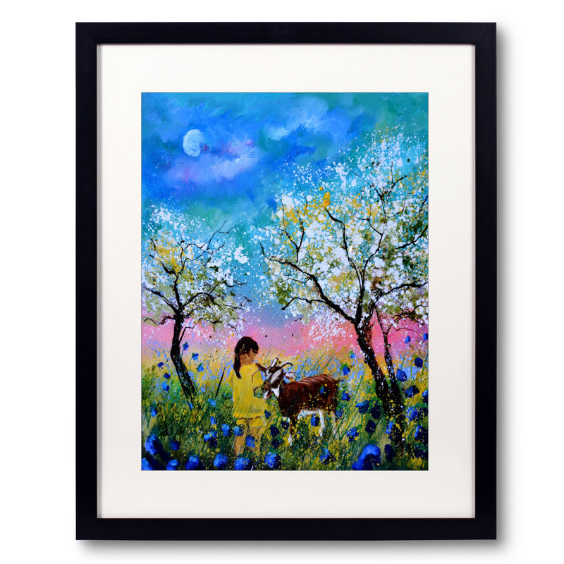 Meeting In The Garden Print by Pol Ledent, 21.25" H x 17.25" W x 0.875" D