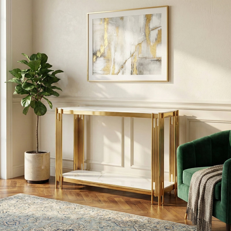 Kya 120cm Stone Top Console Table