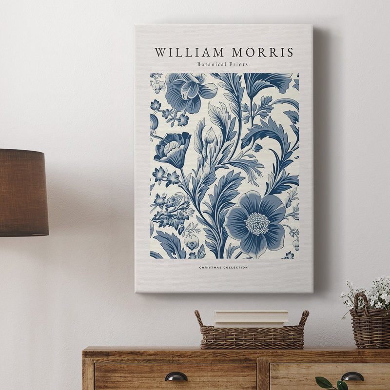 Motif floral rétro vintage III - galerie Cavas, H 48 po x l 32 po