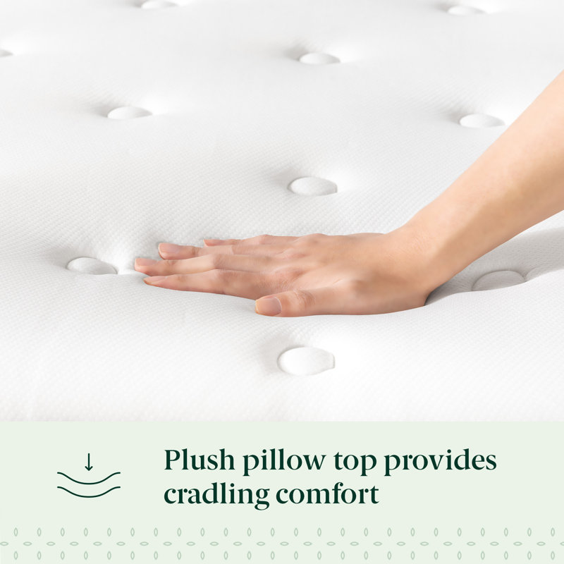 Zinus 12" Plush Cooling Gel Hybrid Mattress, Full, 12"