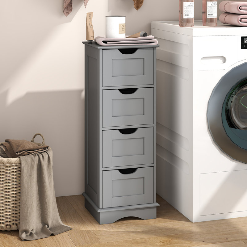 Freestanding Linen Cabinet, Grey