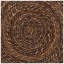 Table d'appoint carrée bohème en jonc de mer tressé naturel et bois d'acacia, 50 cm L x 50 cm P x 55 cm H