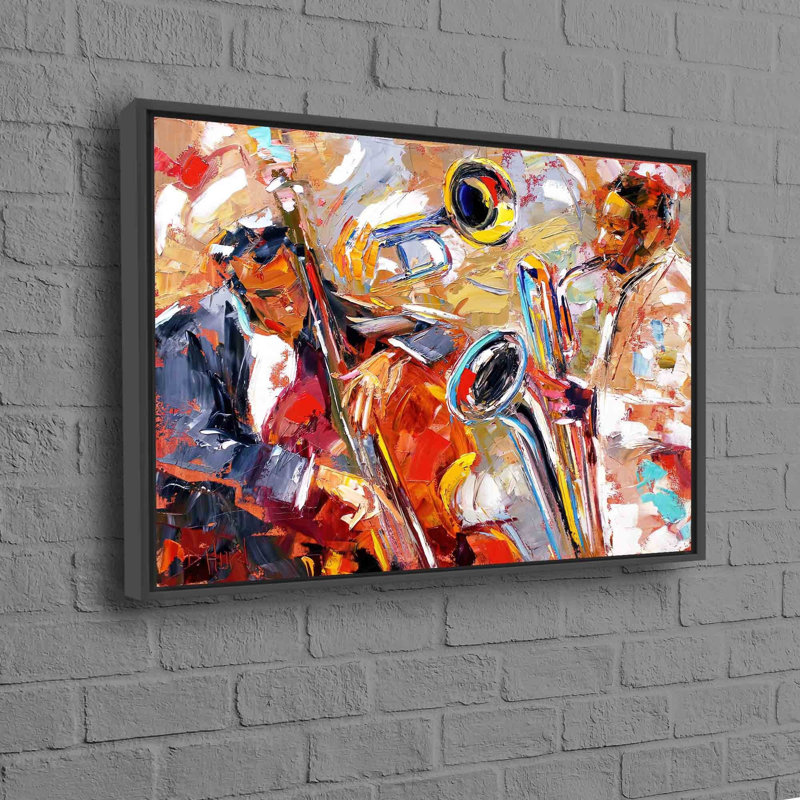 Print on Canvas, Black, 20 cm H x 30 cm W, Floater Framed Print without Mat