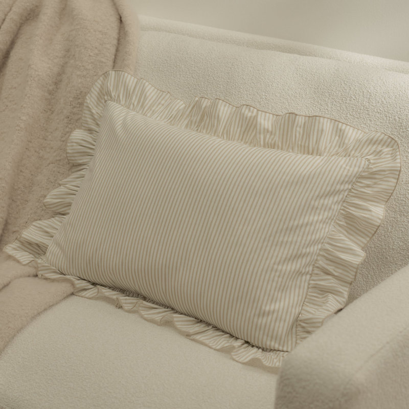 Striped Sand Rectangular Throw Pillow Cover