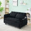 Canapé 52 po en velours noir moderne-1469366407