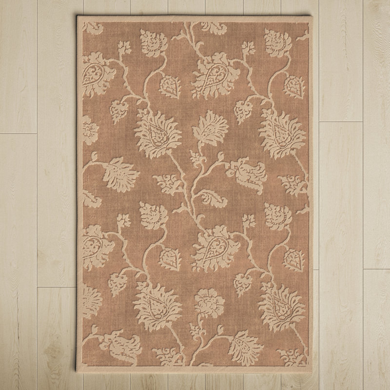 Anatoli Floral Indoor / Outdoor Rug, Rectangle 5' x 7'6"