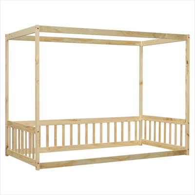 Frame Floor Bed With Fence