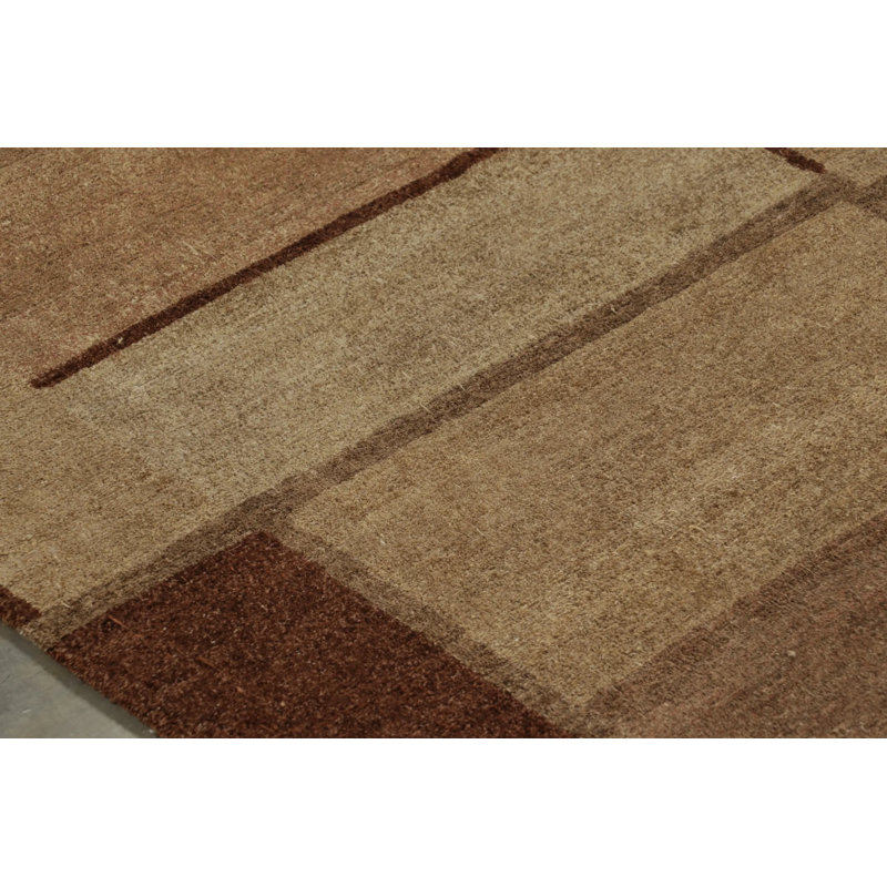 Rug & Kilim’S Modern Cubist Style Rug With Beige-Brown Geometric Patterns