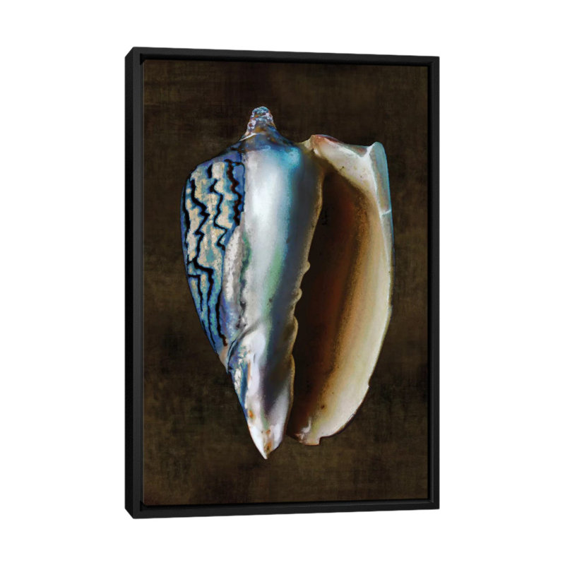 «Ocean Treasure I», impression sur toile, H 48 po x l 32 po x P 1,5 po, Toile avec cadre noir, Pas de tapis