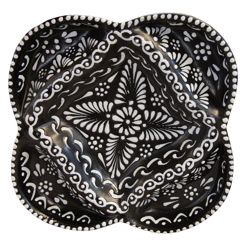 High Quality Talavera Segmented Appetizer Plate 