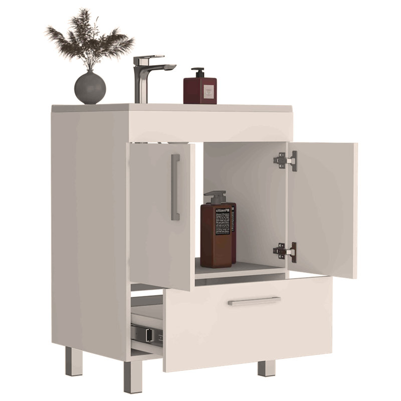 Single Bathroom Vanity Mayorca, Bathroom, White