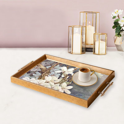 Élégant plateau en verre de 19,7 po x 11,4 po x 1,4 po | Fabrication 100% verre durable | Facile à nettoyer avec un chiffon humide | Idéal pour le service, la présentation décorative et l'organisation | Ajout élégant à la décoration intérieure