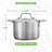 NutriChef 3 Quarts Stainless Steel Stock Pot