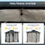 Grill Gazebo for BBQ, Slate Grey Hardtop, 8 x 8 FT Aluminum Frame with UV-Blocking Polycarbonate Roof