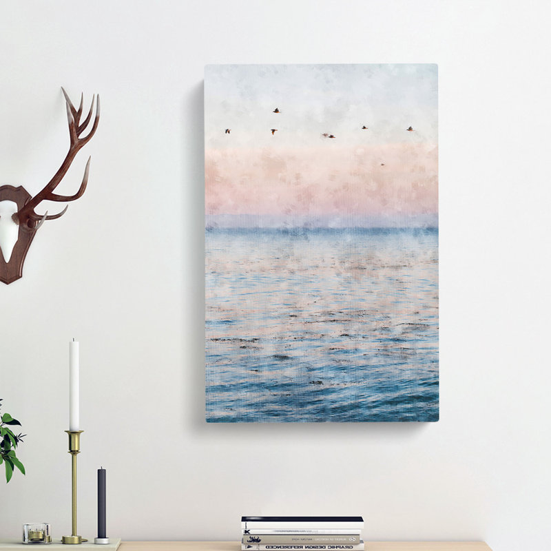 Birds Above The Ocean - Wrapped Canvas, 91cm H x 60cm W x 3cm D