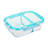 2-Compartment Glass Food Container 1520ml