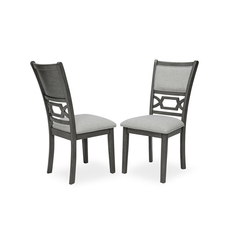 Banc de table de salle à manger gris 6 pièces pour salle à manger - contemporain avec chaises rectangulaires