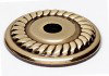 Traditional Metal Knob Backplate, Polished Antique