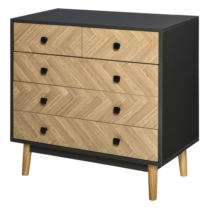 Tenley 80cm W 5 - Drawer Chest of Drawers