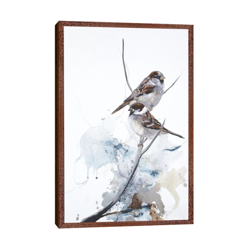Curiosity I - Painting on Canvas, 66.04cm H x 45.72cm W x 3.81cm D, Classic Brown Wood Framed