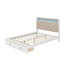 Lit plateforme en bois avec tête de lit tapissier et 2 tiroirs Stoltz-627270852-653544337