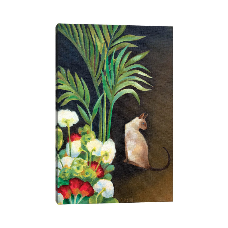 Siamese Cat by Antoinette Kelly - Wrapped Canvas Painting, 66.04 cm H x 45.72 cm W x 1.91 cm D