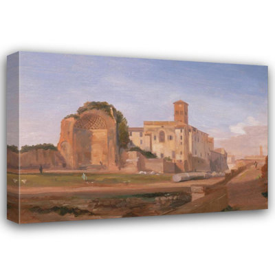 «Temple de Vénus et de Rome, Rome» par Edward Hear, art sur toile tendue avec châssis
