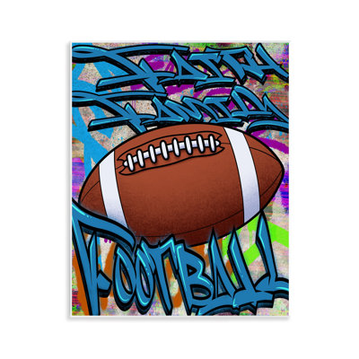 Plaque murale Faith Family Football Graffiti, design par Marcus Prime