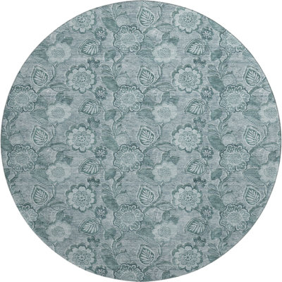 Premium Machine Washable Ralston AMF1939 Floral Rug