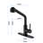Matte Black Kitchen Faucet With Pull Down Spray, Single Handle Sink Out Spray. 360 Rotating High Spout For Effortless Water Supply. Corrosion And Rust Treatment. Control Temperature Flow Smoothly One-7589133