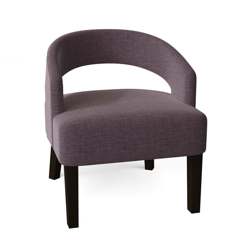 Fauteuil demi-tonneau Carly, Prune Marlow, Marron foncé