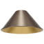 Abat-jours de rechange coniques en métal 14 po Kira Home, ouverture ajustable 1-5 / 8 po pour douille à filetage moyen, 6,75 po x 14,25 po, finition bronze vieilli, paquet de 3