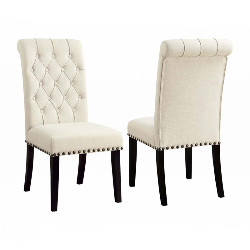 Ensemble de 2 chaises de salle à manger rembourrées en tissu